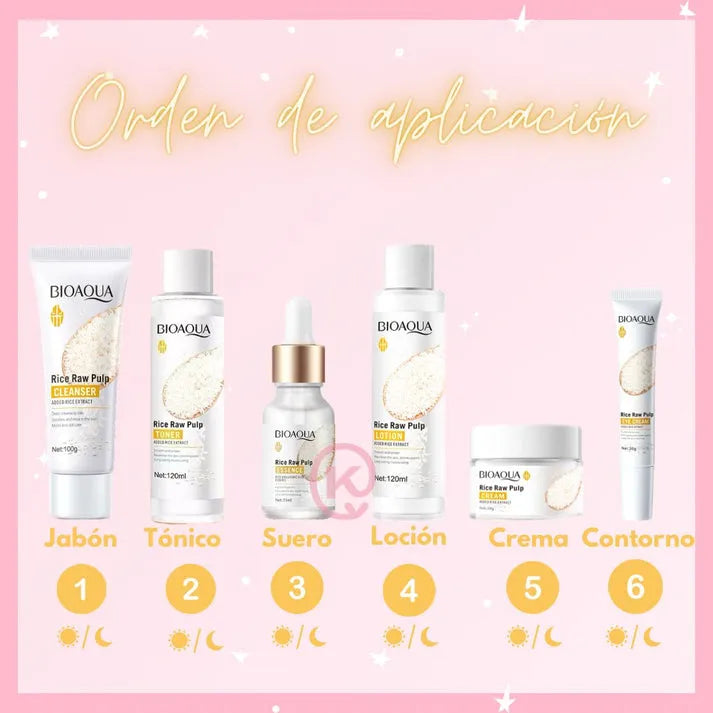 Kit Bioaqua 6 pcs Rejuvenecedor Facial
