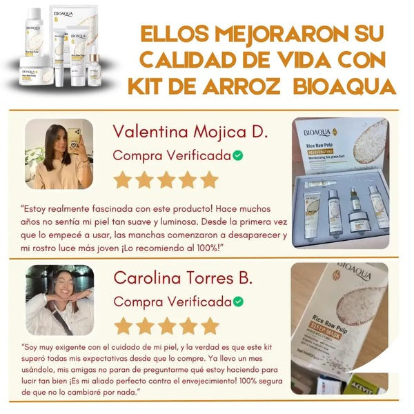 Kit Bioaqua 6 pcs Rejuvenecedor Facial